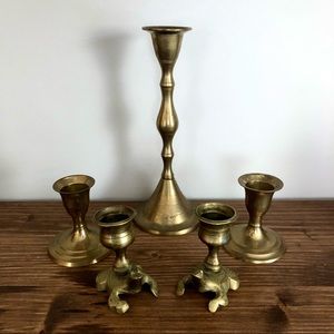 Candlestick holder FROGS brass (5)